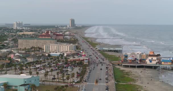 Aerial View Galveston Island Texas — Vídeo de stock