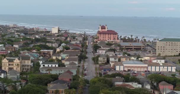Aerial View Galveston Island Texas — 图库视频影像