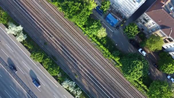 Panorama Sur Quartier Étouffant Sud Berlin Spectaculaire Vol Vue Aérienne — Video