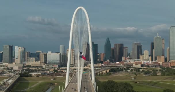 Establishing Aerial Shot Downtown Dallas — Video Stock