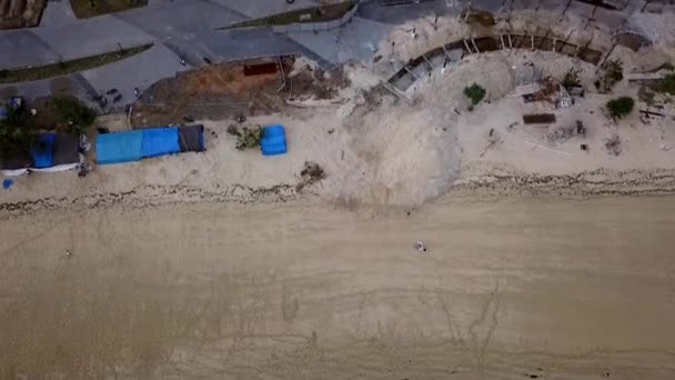 Moradores Constroem Calçadão Para Turistas Vôo Incrível Vista Aérea Lentamente — Vídeo de Stock