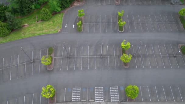 Top Aerial Shot Public Parking Lot — Vídeo de Stock