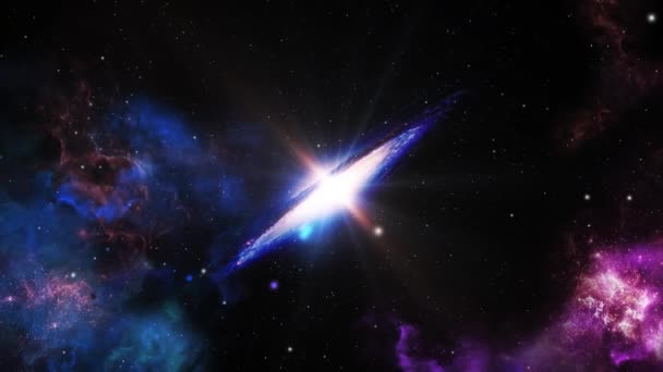 Pov Galaxy Moving Universe — стоковое видео