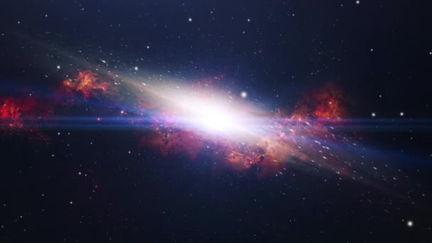 Rotation Précise Galaxie Spirale Dans Espace — Video