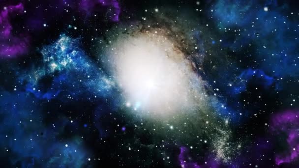 Galaxy Moves Dark Universe — Stock Video
