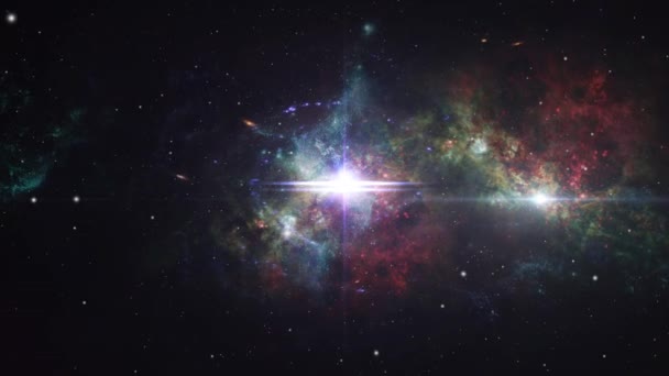Nebulose Galassie Spirale Universo — Video Stock