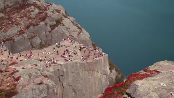 Landscape View Time Lapse Prekestolen Pulpit Rock Lysefjord Norway — Vídeos de Stock