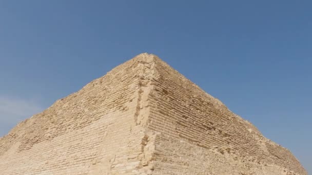Remains Pyramid Djoser Ruined Stone Structure Pyramid Close — 图库视频影像