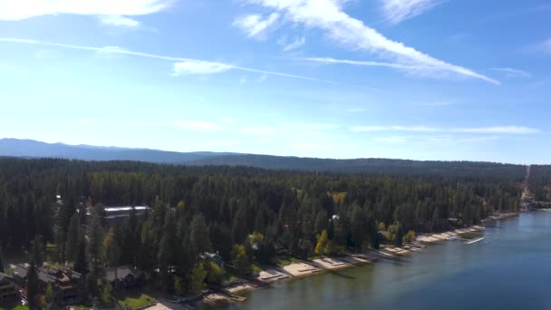 Aerial Mccall Idaho Payette Lake — Stockvideo