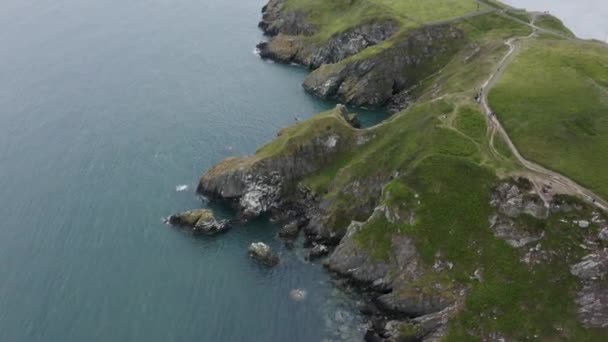 Top View Cliffs Howth Ireland — Vídeos de Stock