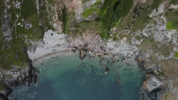 都柏林Howth隐蔽海滩的空中景观 — 图库视频影像