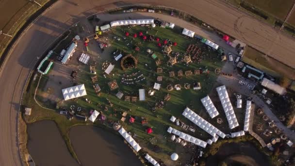 Feria Masticar Adlı Dört Günlük Yemek Festivaline Kuşbakışı Bakmak Arjantin — Stok video