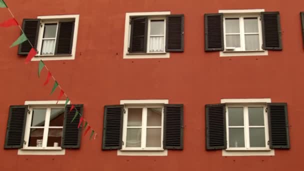Windows Traditional German Building — Video Stock