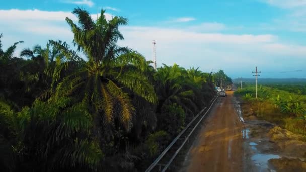 Drone Cinematográfico Tiro Perfuração Onshore Workover Rig Estrutura Equipamentos Para — Vídeo de Stock