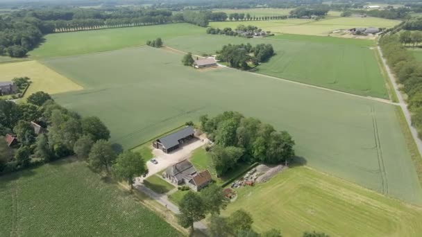 Повітря Чудової Старої Ферми Сільській Місцевості Нідерландів — стокове відео