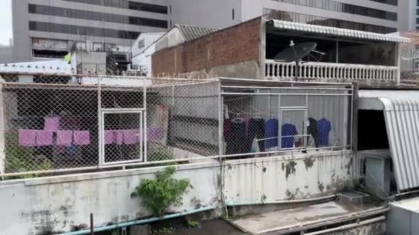 Квартиры Бедных Районах Бангкока — стоковое видео
