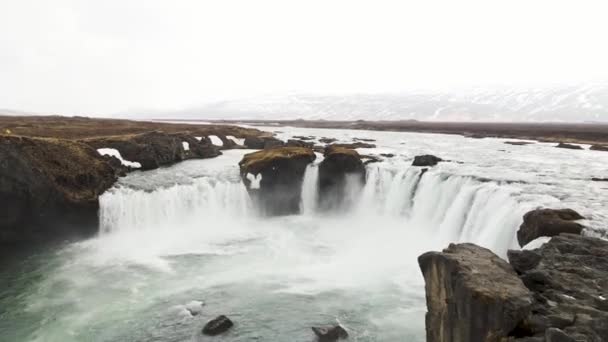 北アイスランドの Godafoss — ストック動画