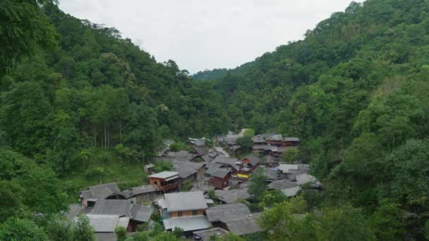 Sinema Doğa Görüntüleri Güneşli Bir Günde Ormanın Ortasındaki Mae Kampong — Stok video