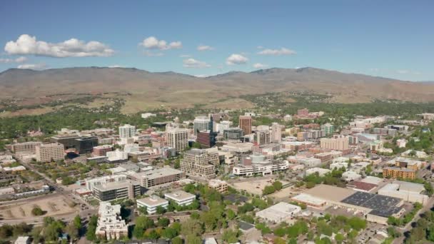 Широкий Воздушный Снимок Бойсе Штат Айдахо Хороший Солнечный День — стоковое видео