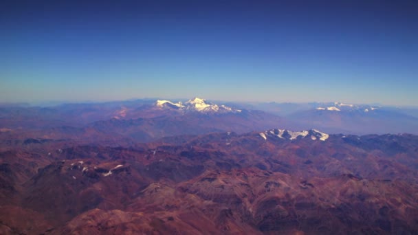 High Plateaus Majestic Mountain Ranges Andes South America Wide Aerial — Stockvideo