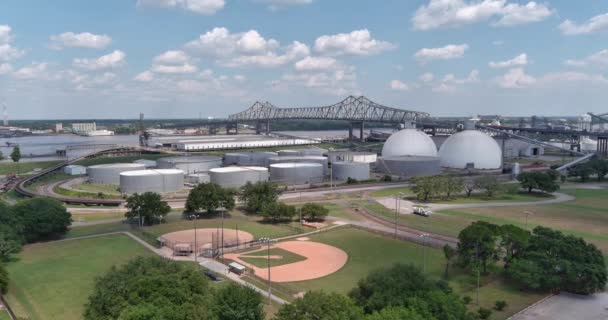 Luchtfoto Van Horace Wilkinson Brug Baton Rouge Louisiana — Stockvideo