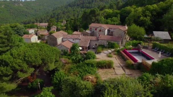 Güney Fransa Branoux Les Taillades Tadilat Için Boş Havuz Alanı — Stok video