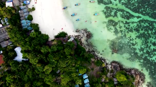 Belo Recife Coral Praia Pattaya Koh Lipe Island Tailândia Durante — Vídeo de Stock
