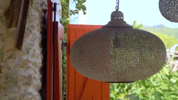 Globular Lantern Hanging Pendant Light Fixtures Southern France Villa Patio — Video