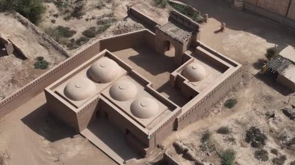 Bovenste Luchtfoto Van Derawar Fort Ruïnes Van Derawar Fort Bij — Stockvideo
