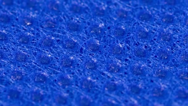 Textura Superfície Pano Têxtil Azul Macro Tiro Vista Perto Com — Vídeo de Stock