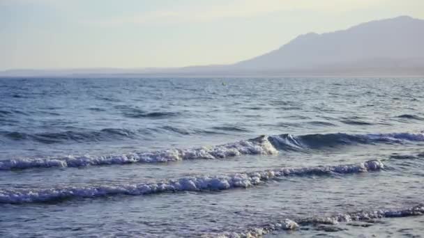Mediterranean Sea Ocean Waves Shore — Stock Video