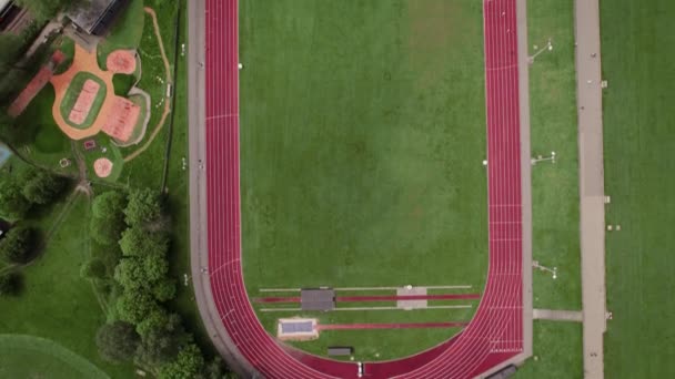 London City Aerial View Parliament Hill Running Track Flying Belsize — Vídeo de Stock