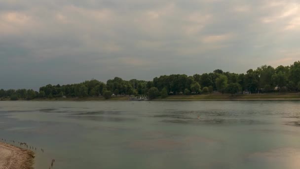 Tempo Lapso Parque Lago Idroscalo Canoas Parque Idroscalo Milão Dia — Vídeo de Stock