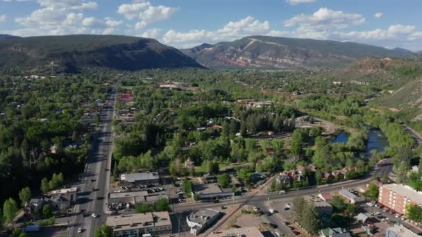 Pemandangan Udara Durango Utara Colorado — Stok Video