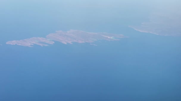 Blick Auf Die Mexikanische Insel Aus Dem Flugzeug — Stockvideo