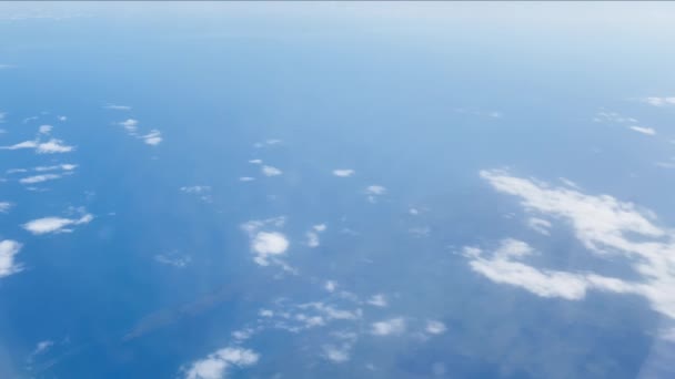 Kilátás 30000 Láb Magasan Föld Felett Egy Repülőn — Stock videók