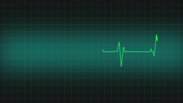 Heartbeat Animation Monitoring Footage Seamless Line — Wideo stockowe