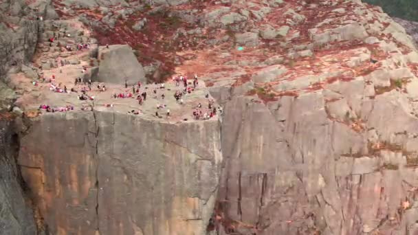 Primo Piano Time Lapse Pulpit Rock Lysefjorden Norvegia Una Nota — Video Stock