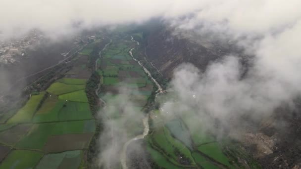 Cloudy Chili River Cayma Arequipa Peru — Stok video