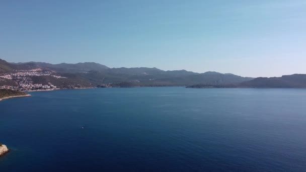 Landscape Drone Shot Mediterranean Sea — Wideo stockowe