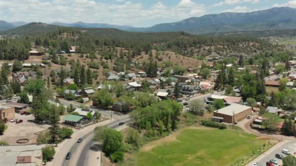 Aerial View Eastern Pagosa Springs Colorado — Stockvideo