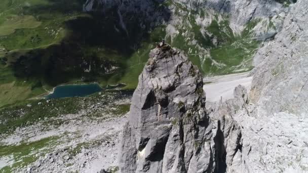 Wspinaczka Raetikon Klettern Rtikon Wspinaczka Alpy Szwajcarskie Klettern Schweizer Bergen — Wideo stockowe
