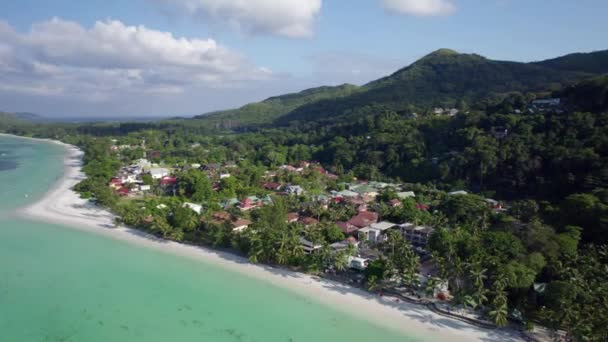 Baie Sainte Anne Bölgesi Praslin Adası Seyşeller Deki Cote Sahili — Stok video