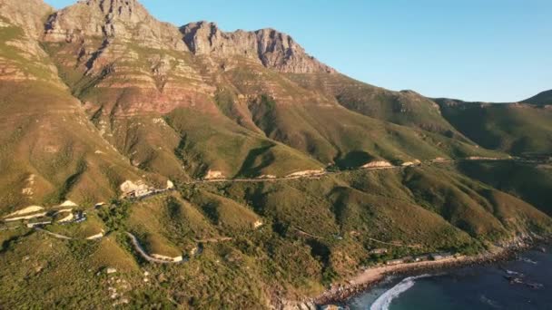 Belo Pôr Sol Chapmans Peak Drive Durante Verão Cidade Cabo — Vídeo de Stock