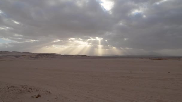 Sun Shining Clouds Desert Egypt — Video