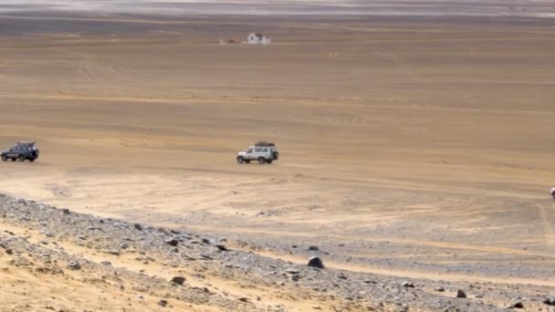 Jeep Safari Travelling Black Desert Egypt — Stockvideo
