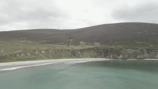 Sea Cliffs Coastline Surroundings Keel Beach Achill Island Republic Ireland — Stok video