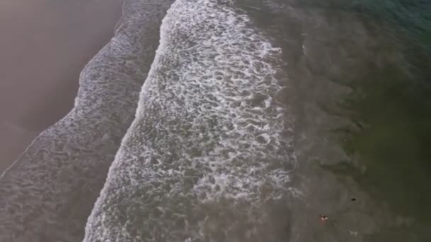 Vue Aérienne Inclinable Vers Haut Océan Pacifique Plage Sur Les — Video