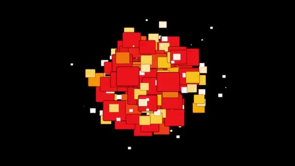 Box Particle Cloud Constantly Emitting New Rectangle Shape Particles — Vídeo de Stock