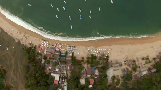 Top View Yelapa Beach Town State Jalisco Puerto Vallarta Mexico — Stockvideo